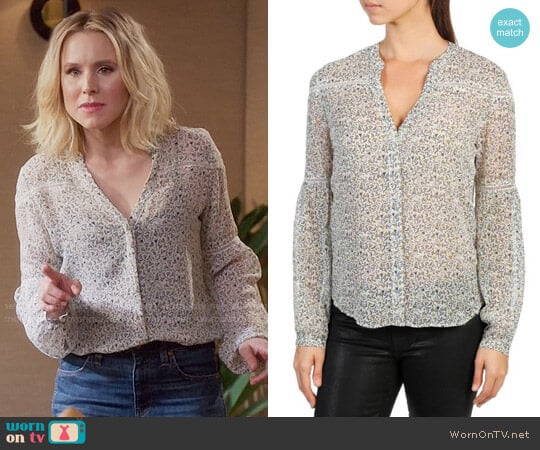 Paige Marbella Blouse worn by Eleanor Shellstrop (Kristen Bell) on The Good Place