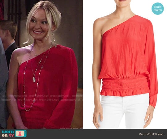 Ramy Brook Janey Top worn by Sharon Newman (Sharon Case) on The Young and the Restless