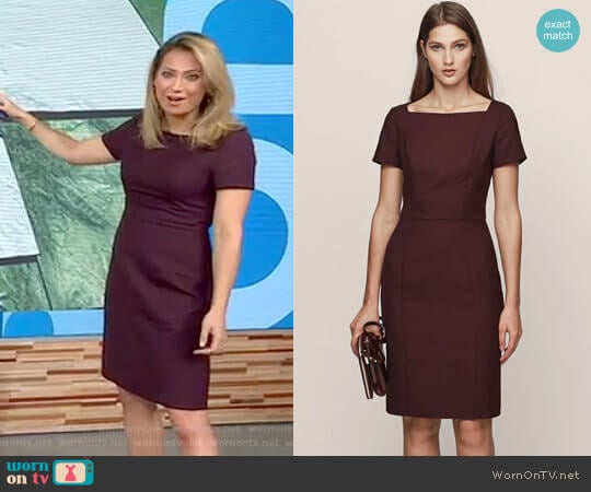 'Atlee' Short Sleeved Tailored Dress by Reiss worn by Ginger Zee on Good Morning America