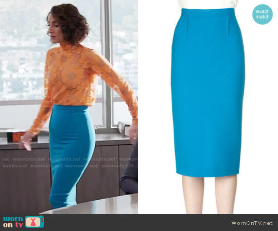 Roland Mouret Arreton Skirt worn by Delia (Necar Zadegan) on Girlfriends Guide to Divorce