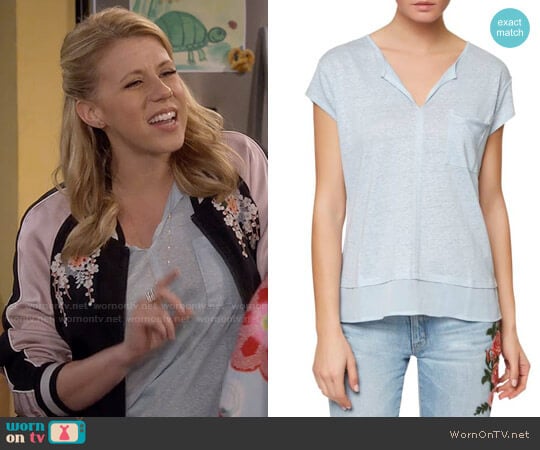 Sanctuary City Mix Layered Look Tee worn by Stephanie Tanner (Jodie Sweetin) on Fuller House