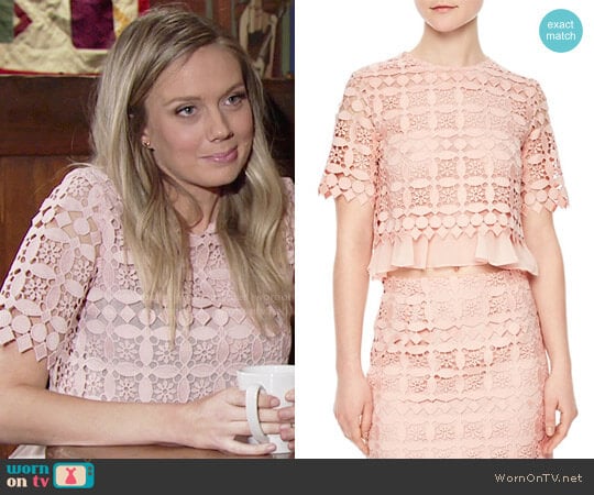 Sandro Claude Top worn by Abby Newman (Melissa Ordway) on The Young and the Restless