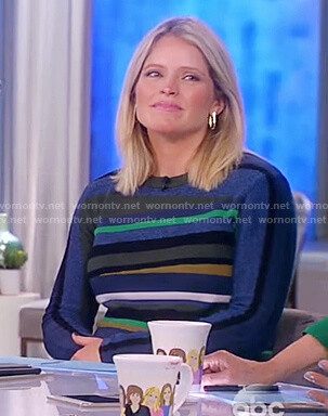 Sara’s striped knitted dress on The View