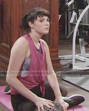 Tessa's gym outfit on The Young and the Restless