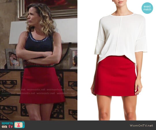 Theory Irenah Saxton Skirt worn by Chelsea Lawson (Melissa Claire Egan) on The Young and the Restless