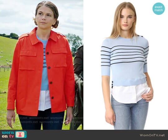 Veronica Beard Knot Mariner Combo Sweater worn by Liza Miller (Sutton Foster) on Younger