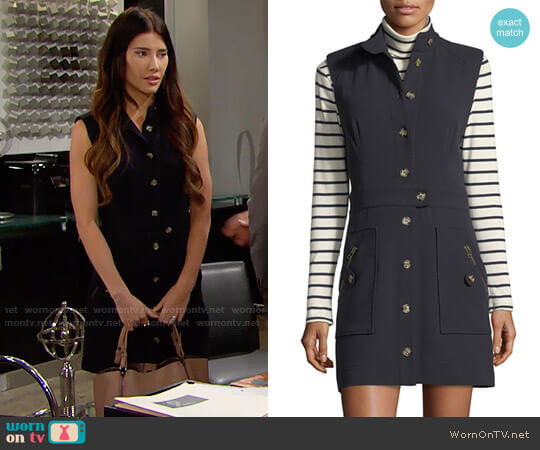 Navy blue wrap coat - Steffy's Style