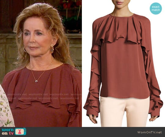 Veronica Beard Mia Blouse worn by Maggie Horton (Suzanne Rogers) on Days of our Lives