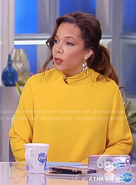 WornOnTV: Sunny’s yellow tie sleeve top on The View | Sunny Hostin ...