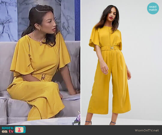 WornOnTV: Jeannie’s yellow jumpsuit with belt on The Real | Jeannie Mai ...