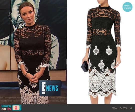 'Beata' Lace Midi Dress by Alexis worn by Catt Sadler on E! News