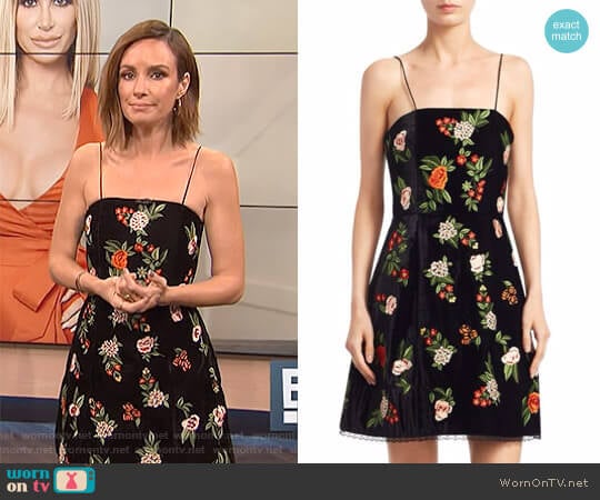 'Launa' Embroidered Sleeveless Dress by Alice + Olivia worn by Catt Sadler on E! News