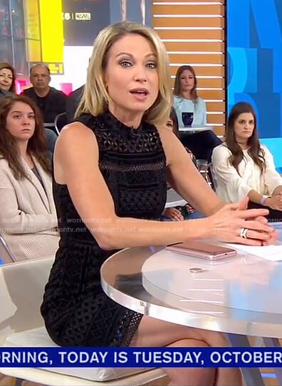 Amy’s black eyelet dress on Good Morning America