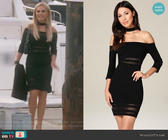 Black Ariella Choker Dress by Bebe worn by Tamra Judge on The Real Housewives of Orange County