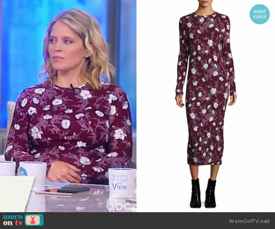 WornOnTV: Sara’s purple floral print long sleeve jersey dress on The ...