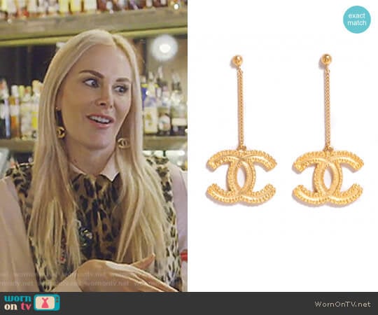 CC Drop Earrings by Chanel worn by Kameron Westcott on The Real Housewives of Dallas