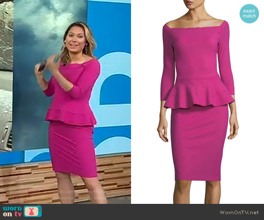 'Sina' Dress by La Petite Robe di Chiara Boni worn by Ginger Zee on Good Morning America