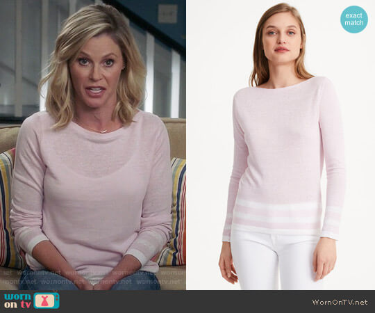 Club Monaco Lana Block Strip Sweater  worn by Claire Dunphy (Julie Bowen) on Modern Family