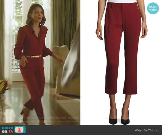 WornOnTV: Cristal’s red button front blouse and pants on Dynasty ...