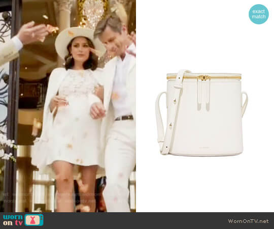 Cuero & Mor Mini Bucket Bag worn by Cristal Flores (Nathalie Kelley) on Dynasty