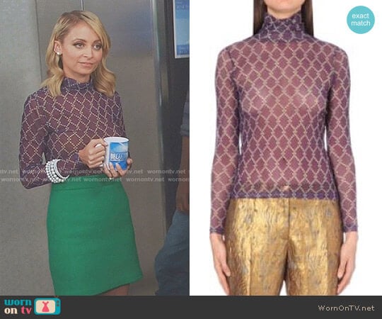 Hind Mesh Top by Dries Van Noten worn by Portia Scott-Griffith (Nicole Richie) on Great News