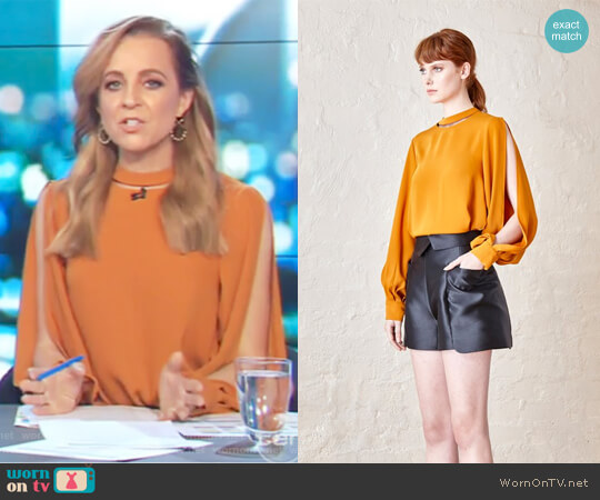 Aurelia Top by Elliatt Collective worn by Carrie Bickmore on The Project