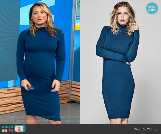 'Nancy' Sweater Dress by Guess worn by Ginger Zee  on Good Morning America