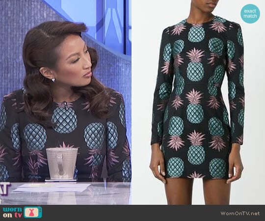 Pineapple Fitted Dress by House of Holland worn by Jeannie Mai on The Real