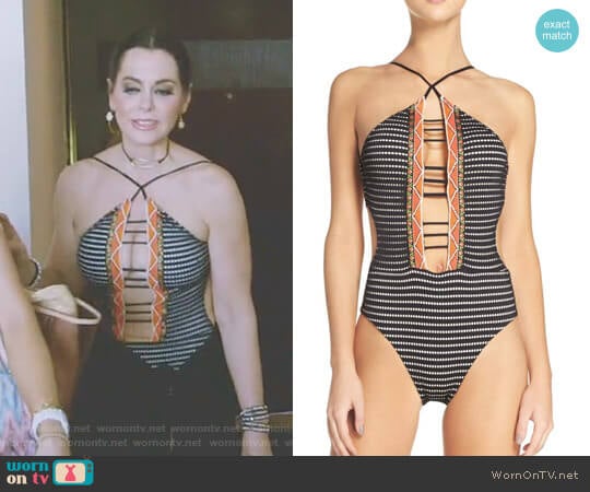 Spanish Rose One-Piece Swimsuit by Isabella Rose worn by D’Andra Simmons on The Real Housewives of Dallas