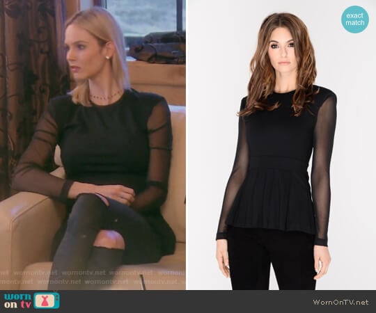 Tia Pleated Top by J.Dosi worn by Meghan King Edmonds on The Real Housewives of Orange County