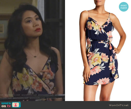 Foxglove Ruffle Dress by Joie worn by Eve Roberts (Liza Lapira) on 9JKL