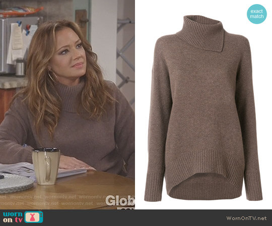 Roll Neck Sweater by Joseph worn by Vanessa Cellucci (Leah Remini) on Kevin Can Wait