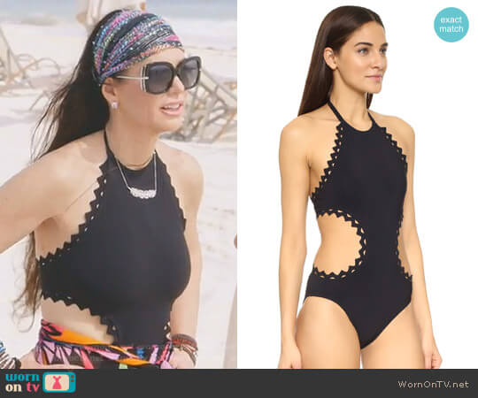 Rick Rack Halter Monokini by Karla Colletto worn by D’Andra Simmons  on The Real Housewives of Dallas