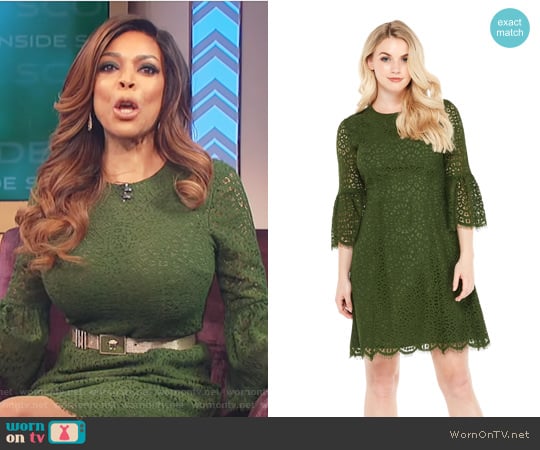 London Times Daphne A-Line Dress by Maggy London worn by Wendy Williams on The Wendy Williams Show