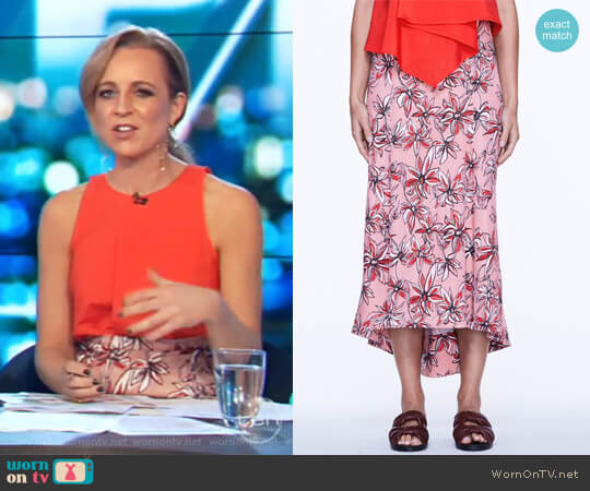 Spirit Shadows Skirt by Life with Bird worn by Carrie Bickmore on The Project