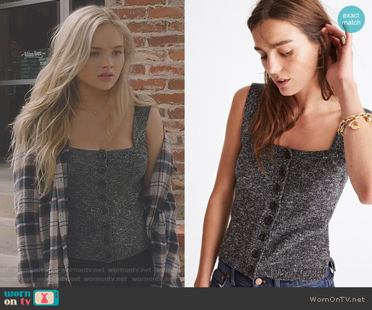 Button-Front Sweater Tank by Madewell worn by Lauren Strucker (Natalie Alyn Lind) on The Gifted