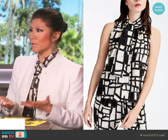 Silk Crepe De Chine Top by Max Mara worn by Julie Chen on The Talk