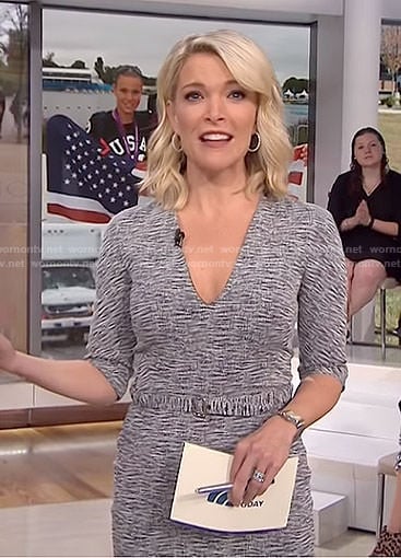 Megyn’s space dye belted dress on Megyn Kelly Today