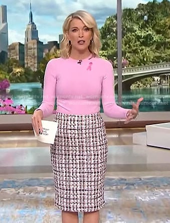Megyn’s white tweed skirt on Megyn Kelly Today
