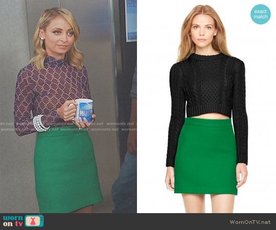 Doubleface Wool Modern Mini Skirt by Milly worn by Portia Scott-Griffith (Nicole Richie) on Great News