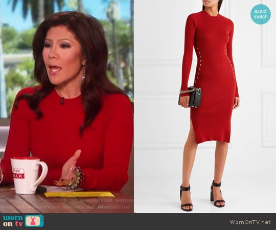 Slim-fit Knitted Dress by Mugler worn by Julie Chen on The Talk