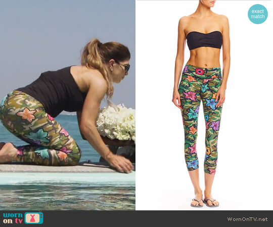 Pop Flower Swim Leggings by Nicole Miller worn by Teresa Giudice on The Real Housewives of New Jersey