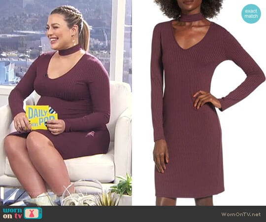 Ribbed Choker Dress by One Clothing worn by Carissa Loethen Culiner on E! News