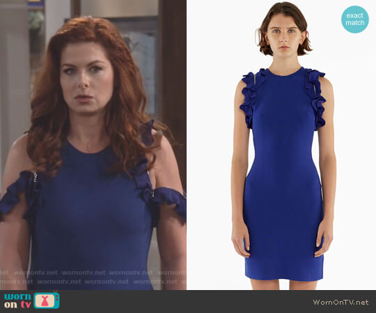 Ruffled Tank Dress by 3.1 Phillip Lim worn by Grace Adler (Debra Messing) on Will and Grace