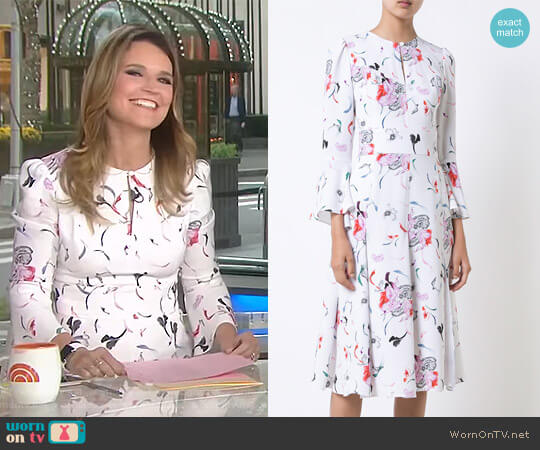 WornOnTV: Savannah’s white floral keyhole dress on Today | Savannah ...