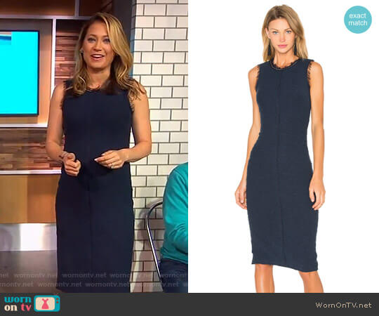 WornOnTV: Ginger’s navy sleeveless sheath dress on Good Morning America ...