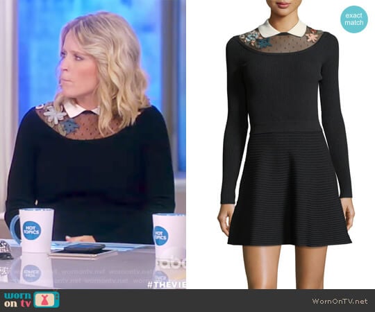 Collared Fit-&-Flare Dress by RED Valentino worn by Sara Haines on The View