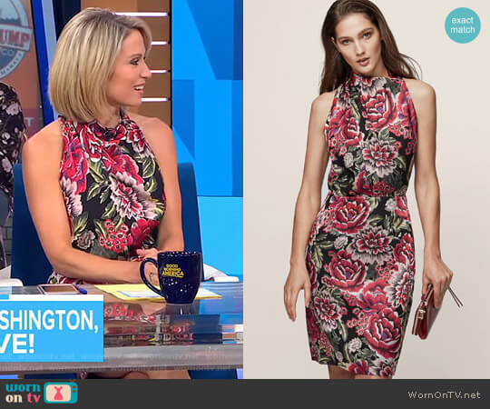 'Xavi' Burnout Detail Dress by Reiss worn by Amy Robach on Good Morning America