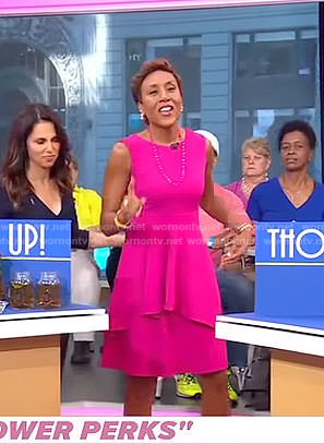 Robin’s pink tiered dress on Good Morning America