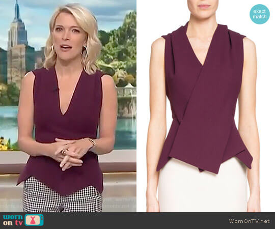 'Zillow' Sleeveless Pleated Top by Roland Mouret worn by Megyn Kelly  on Today